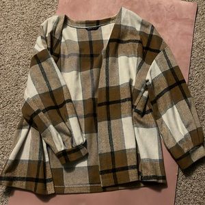 SHEIN plaid shacket